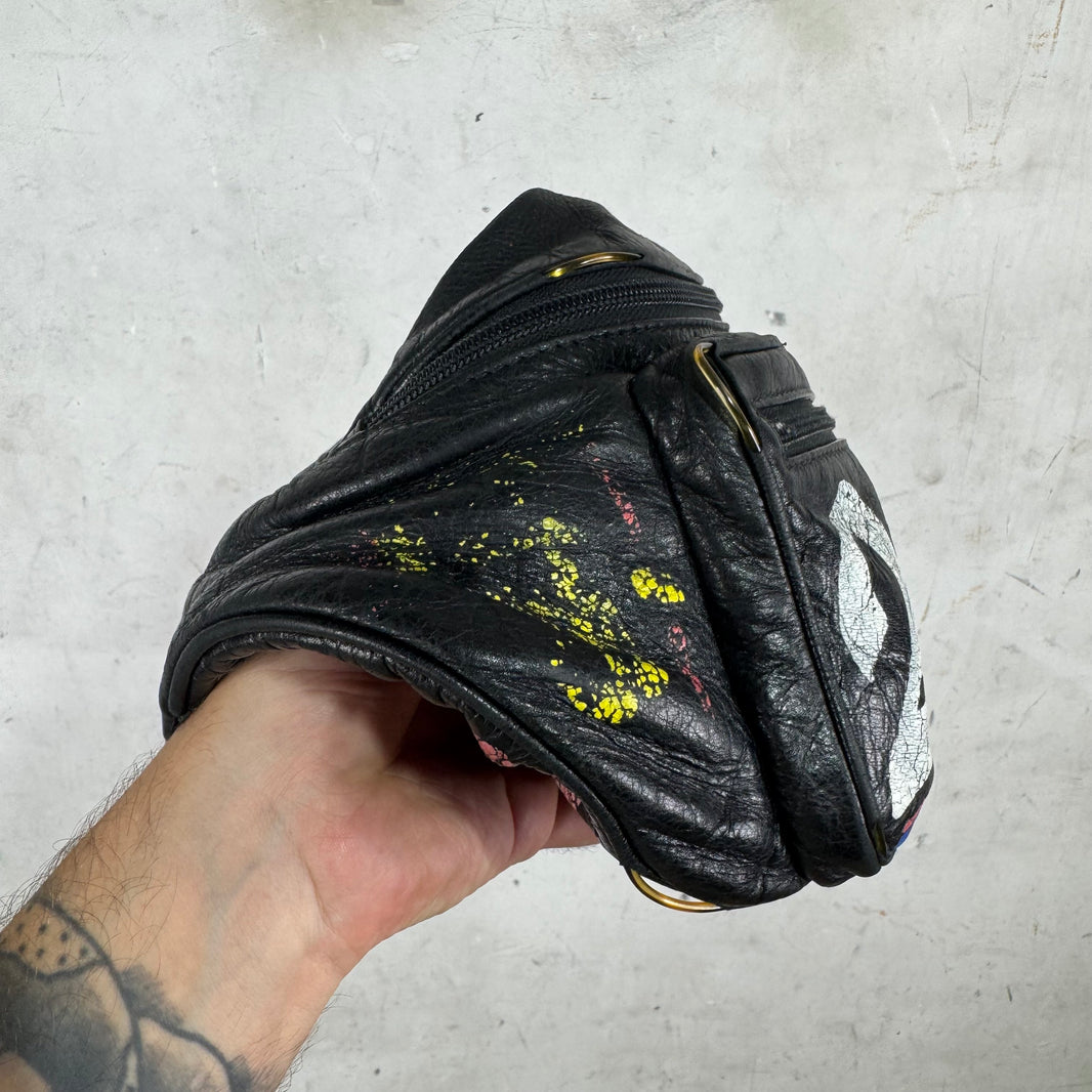 Balenciaga Smoked Leather Grafitti Waist Bag