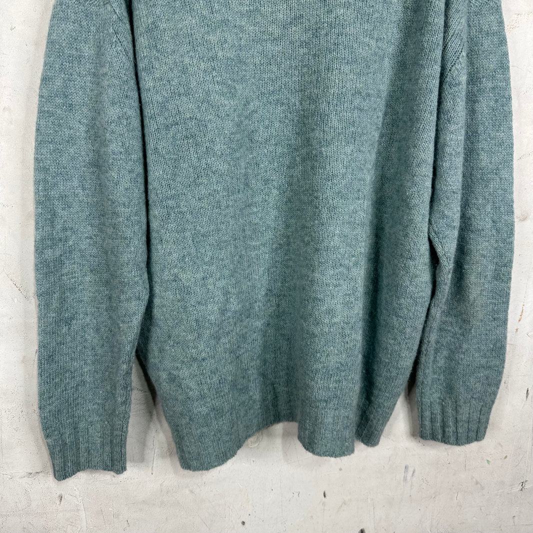 Auralee Wool/Mohair Blue Knit Sweater