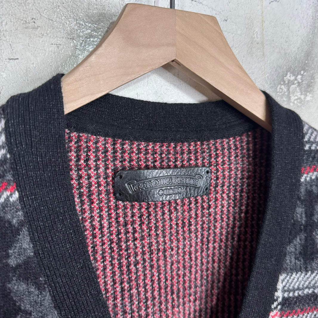 Chrome Hearts Motif Cross Wool Cardigan