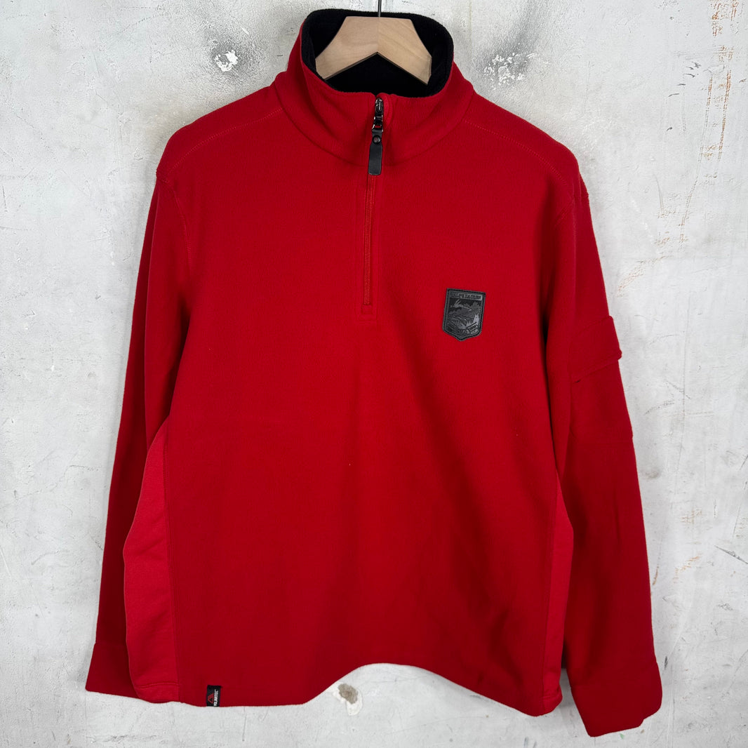 Ralph Lauren Red Fleece Ski Patch 1/4 Zip