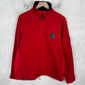 Ralph Lauren Red Fleece Ski Patch 1/4 Zip