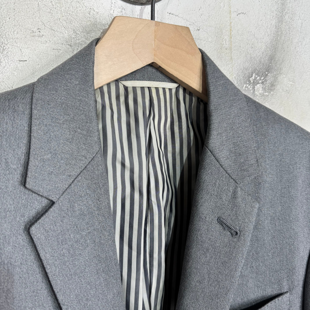 Thom Browne Medium Grey Striped Linear Blazer