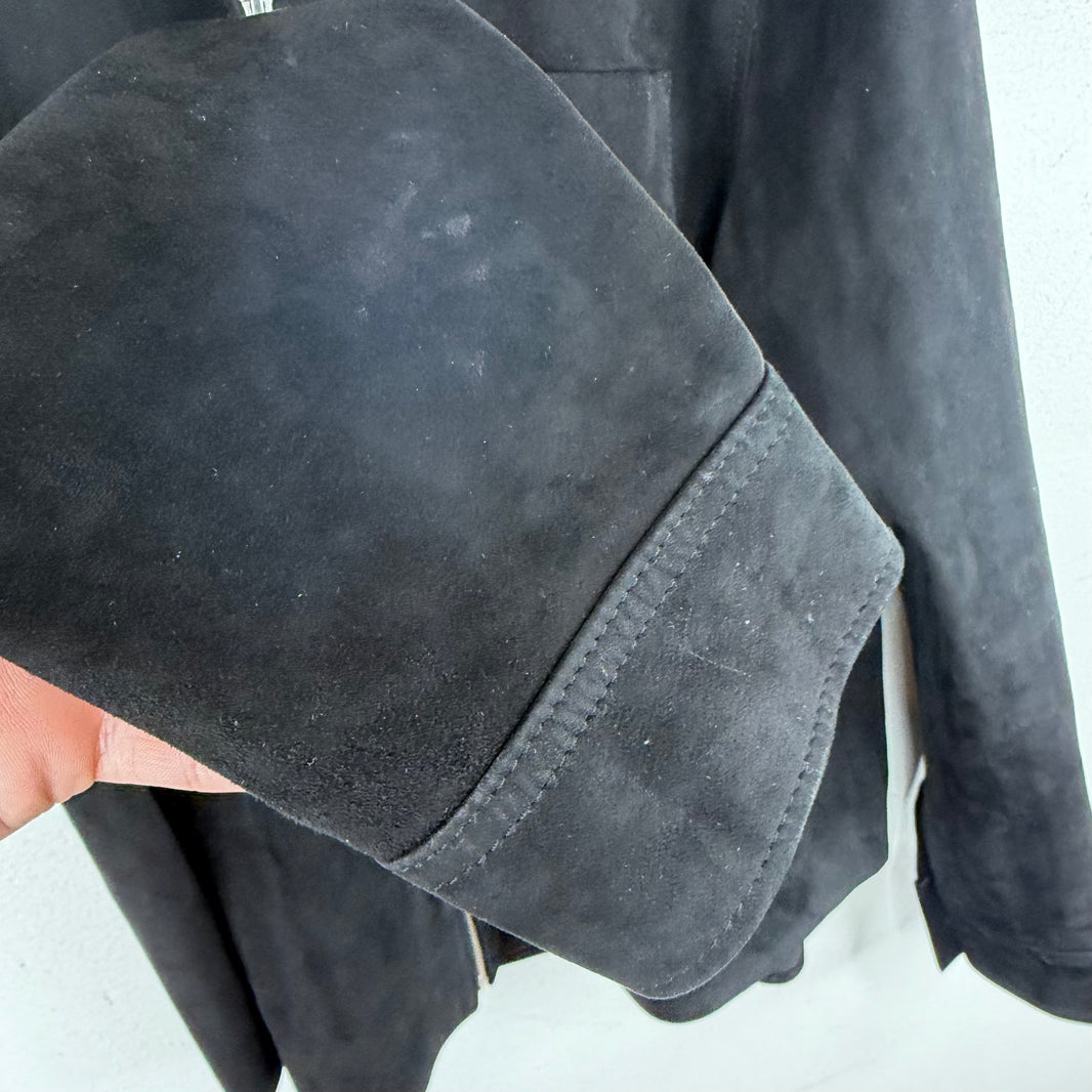 Our Legacy Leather Suede Zip Shirt