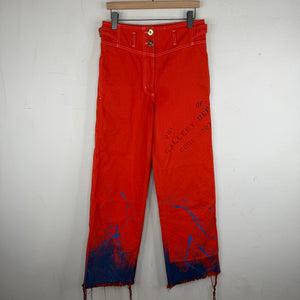 Gallery Dept Lanvin Orange Paint Splatter Jeans