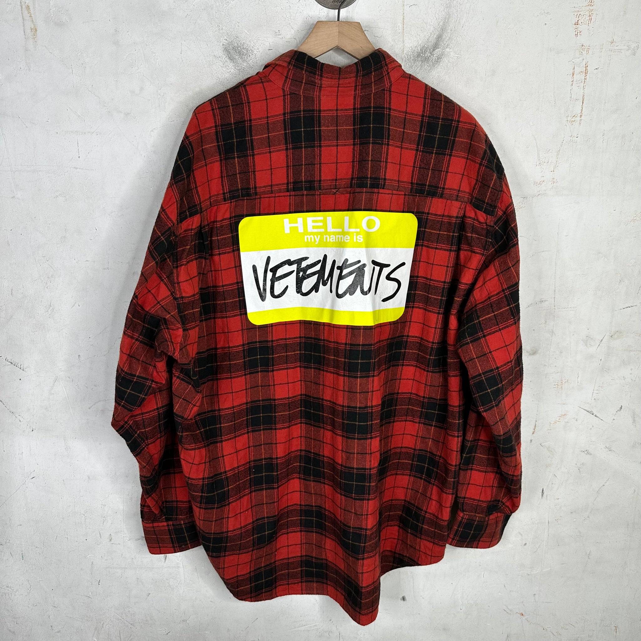 Vetements Plaid Nametag Flannel