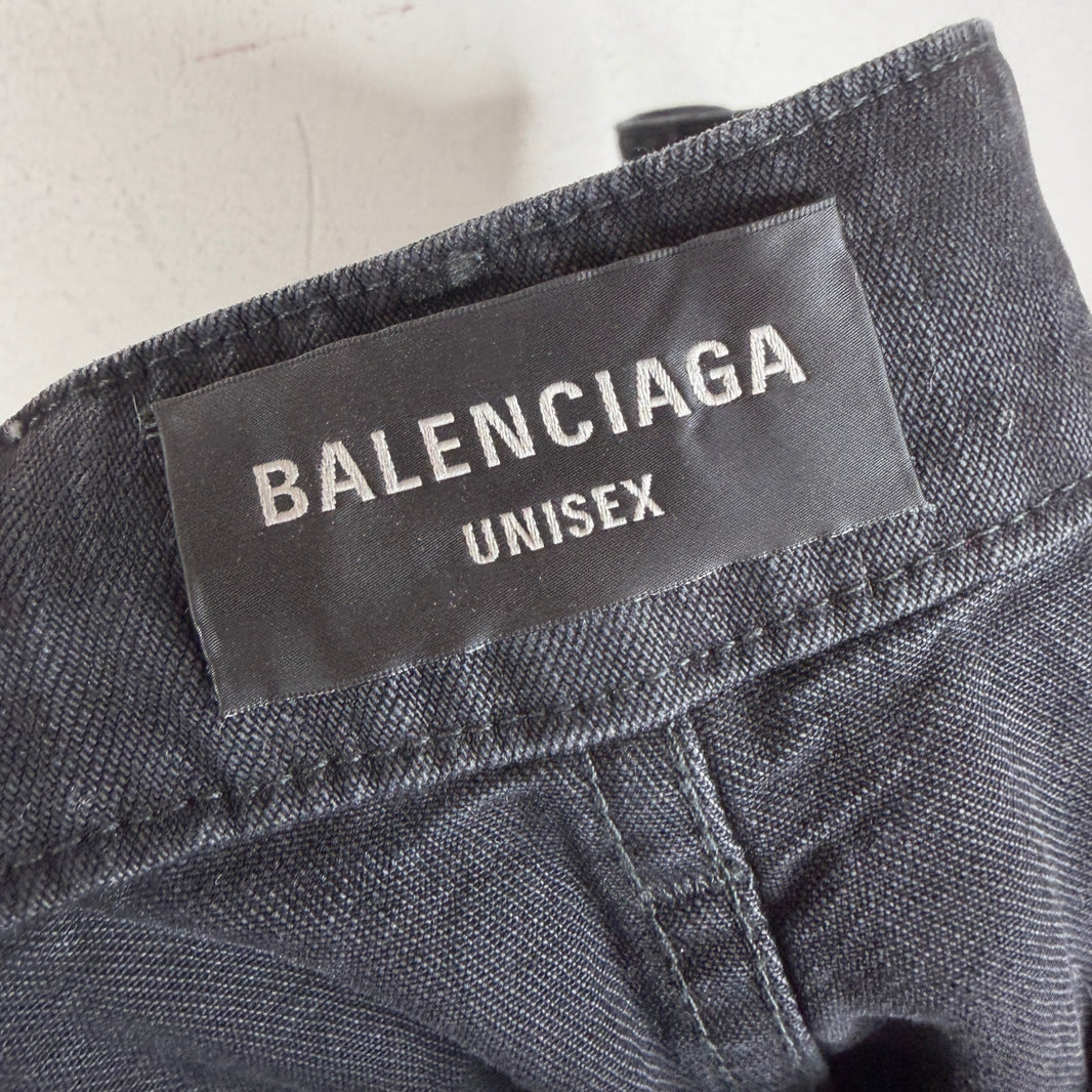 Balenciaga Sample Drawstring Baggy Jeans
