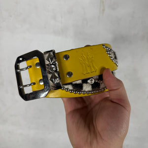 Mannahatta Yellow Studded Zebra Belt
