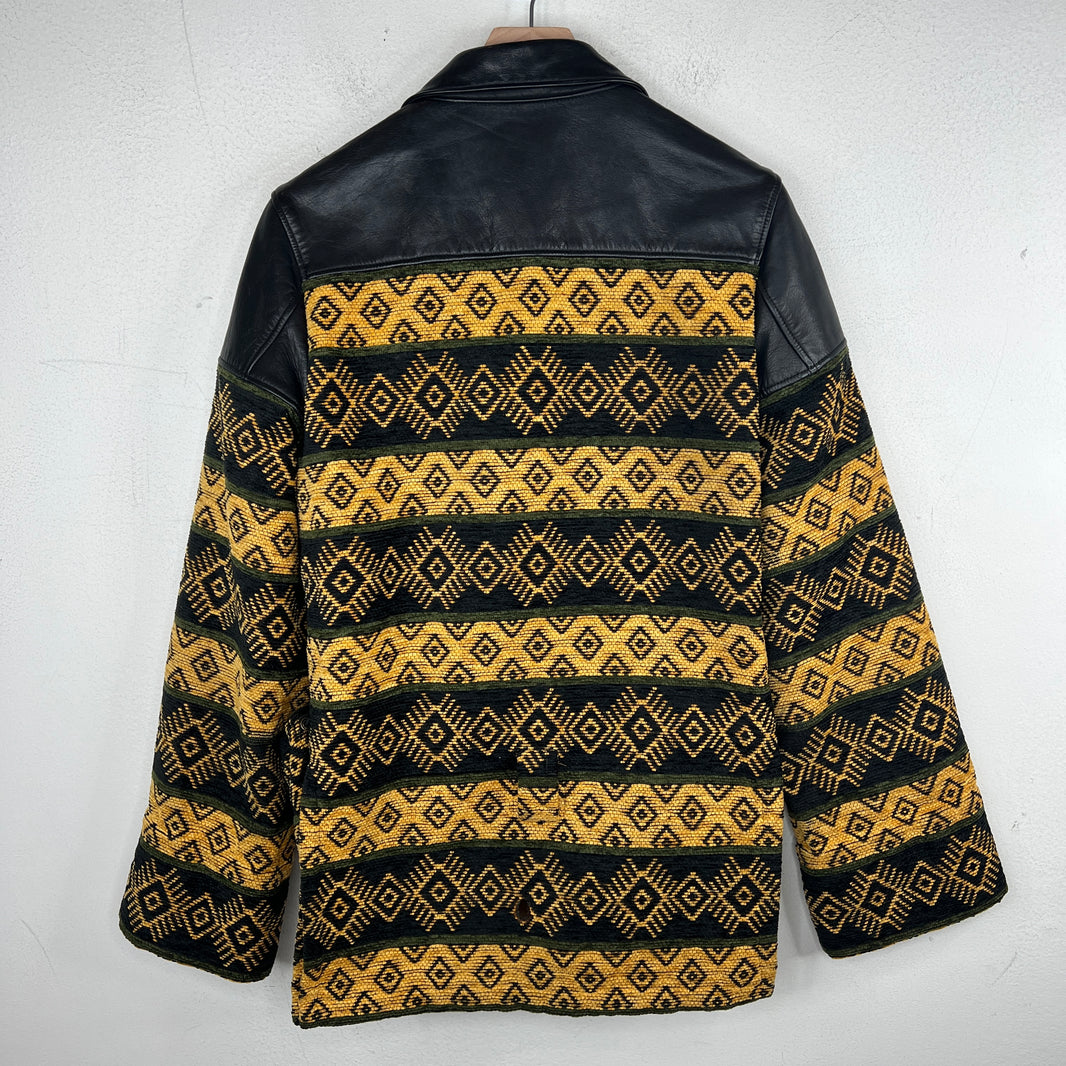 Blackmeans GJ23-9 Riders Woven Leather Jacket