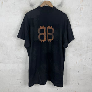 Balenciaga Mudded Bleach Bitcoin T-Shirt