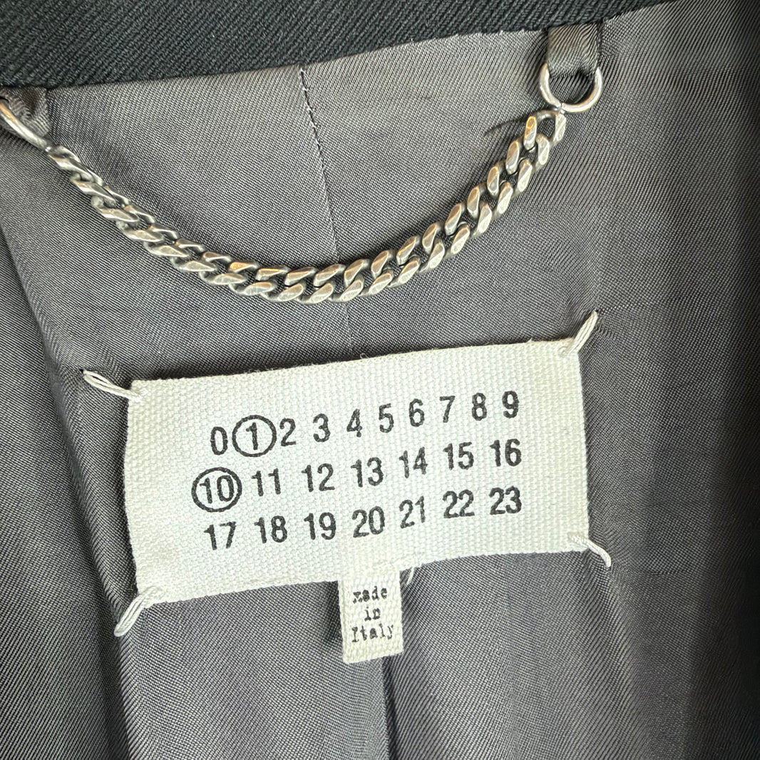 Margiela Black Strap Cuff Trench Coat