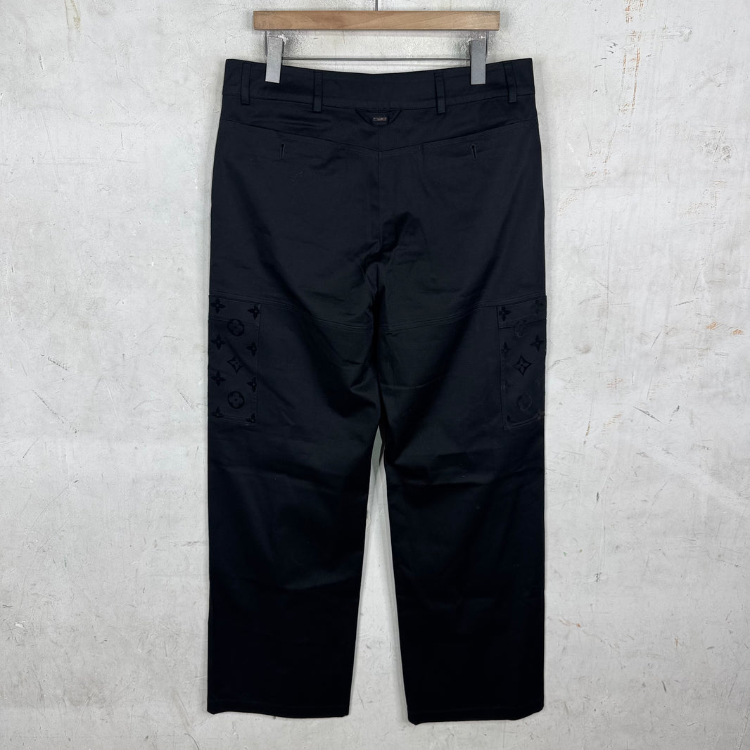Louis Vuitton Black Monogram Pocket Cargo Pants