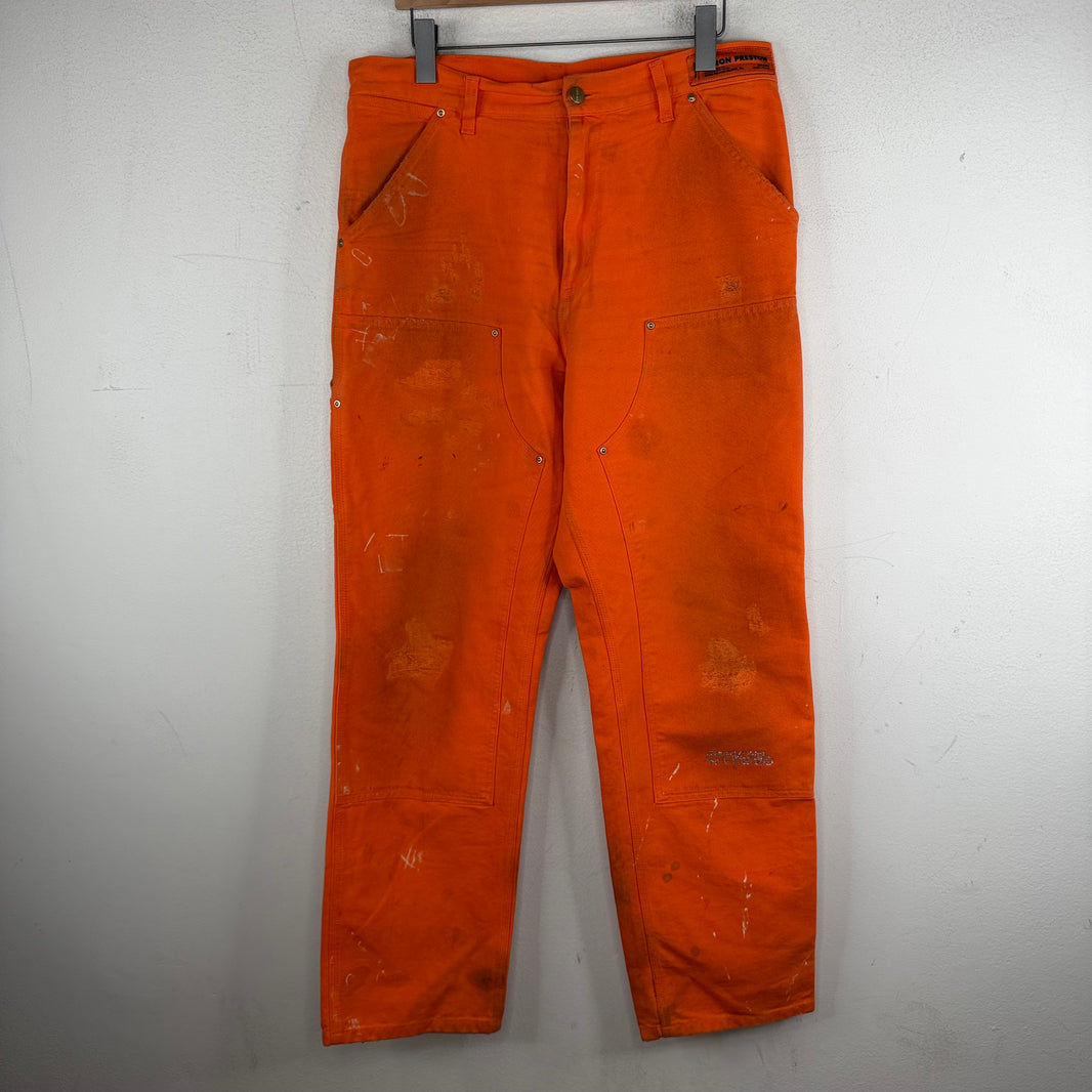 Heron Preston Carhartt Orange Double Knee Dungarees