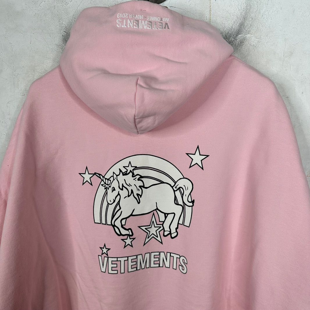 Vetements Pink Unicorn Hoodie