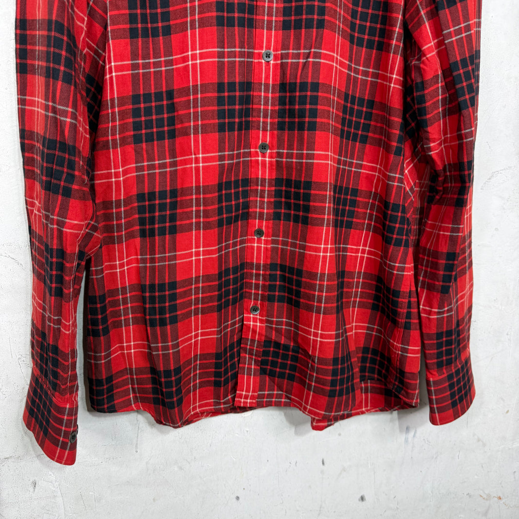 Dries Van Noten Red Plaid Flannel