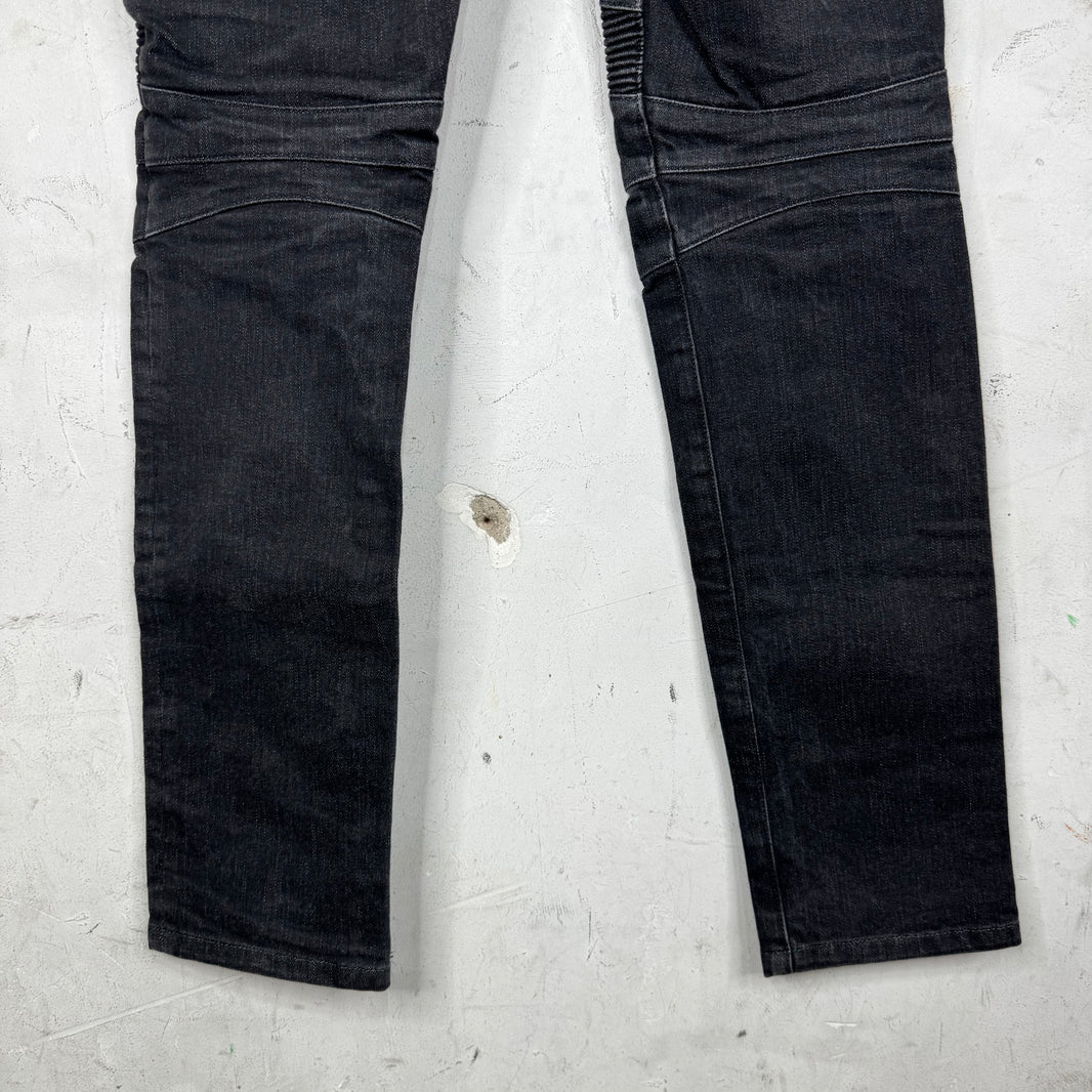 Balmain Dark Grey Biker Jeans