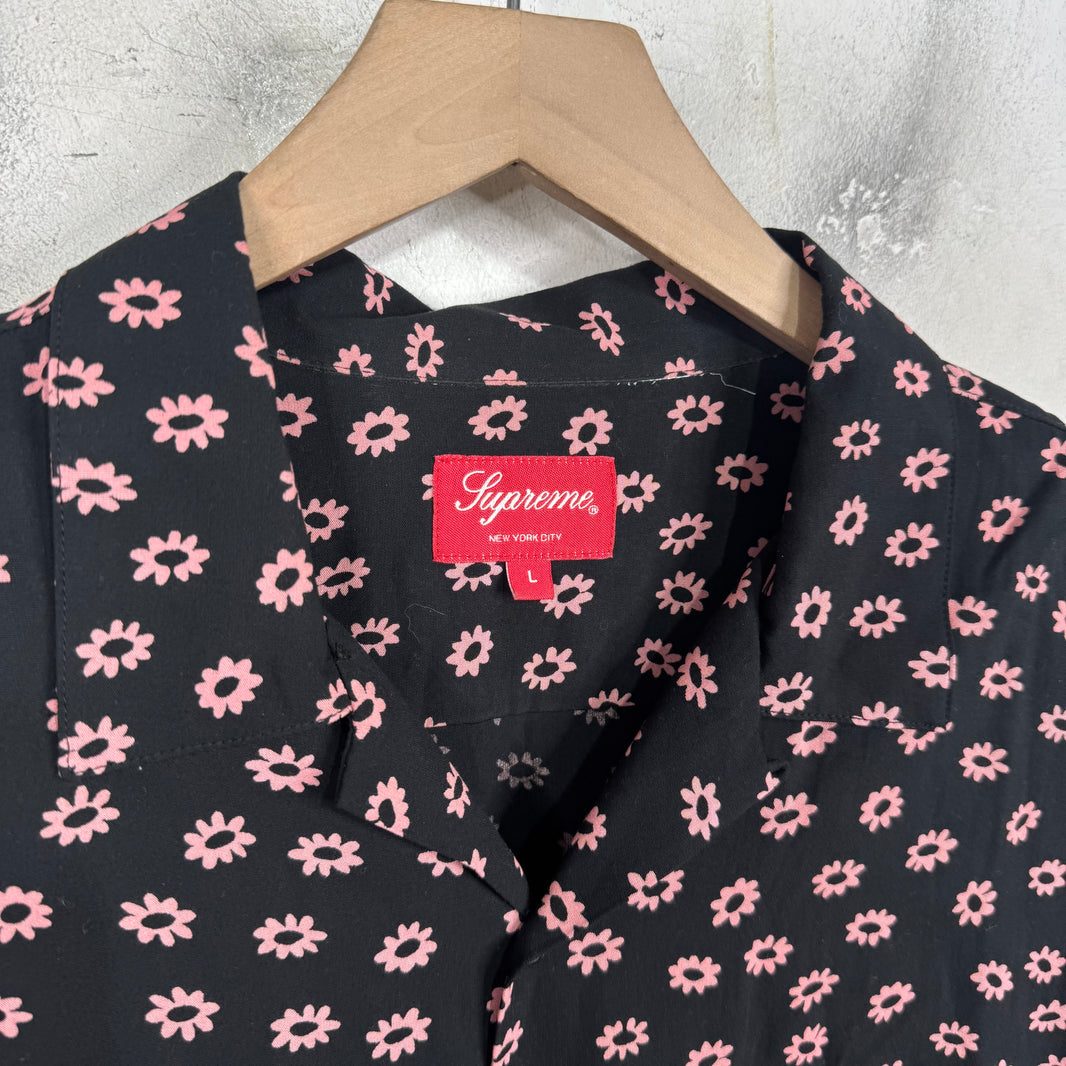 Supreme Pink Daisy Print LS Shirt