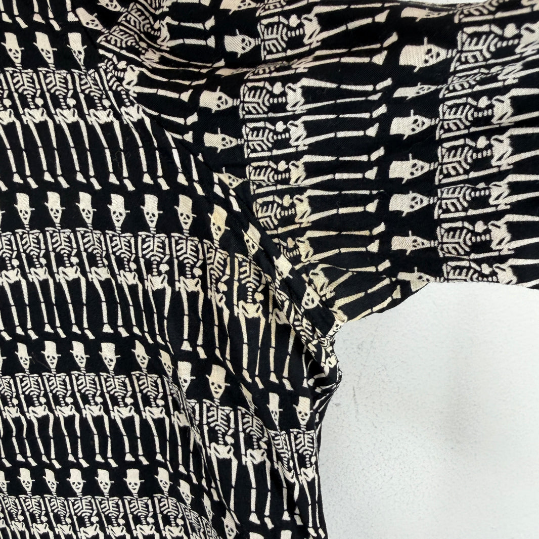 Saint Laurent Skeleton Print Button Up Shirt