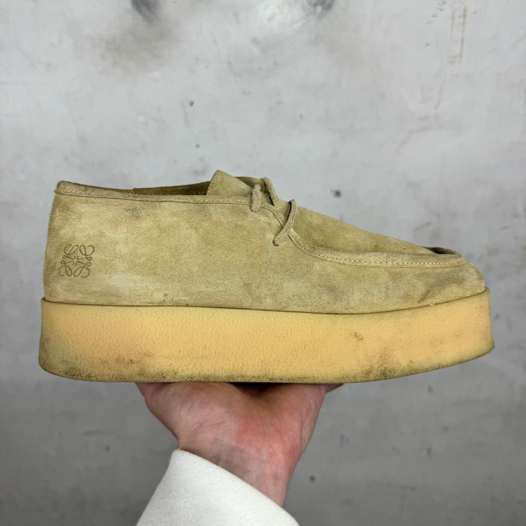 Loewe Suede Wedge Derbys