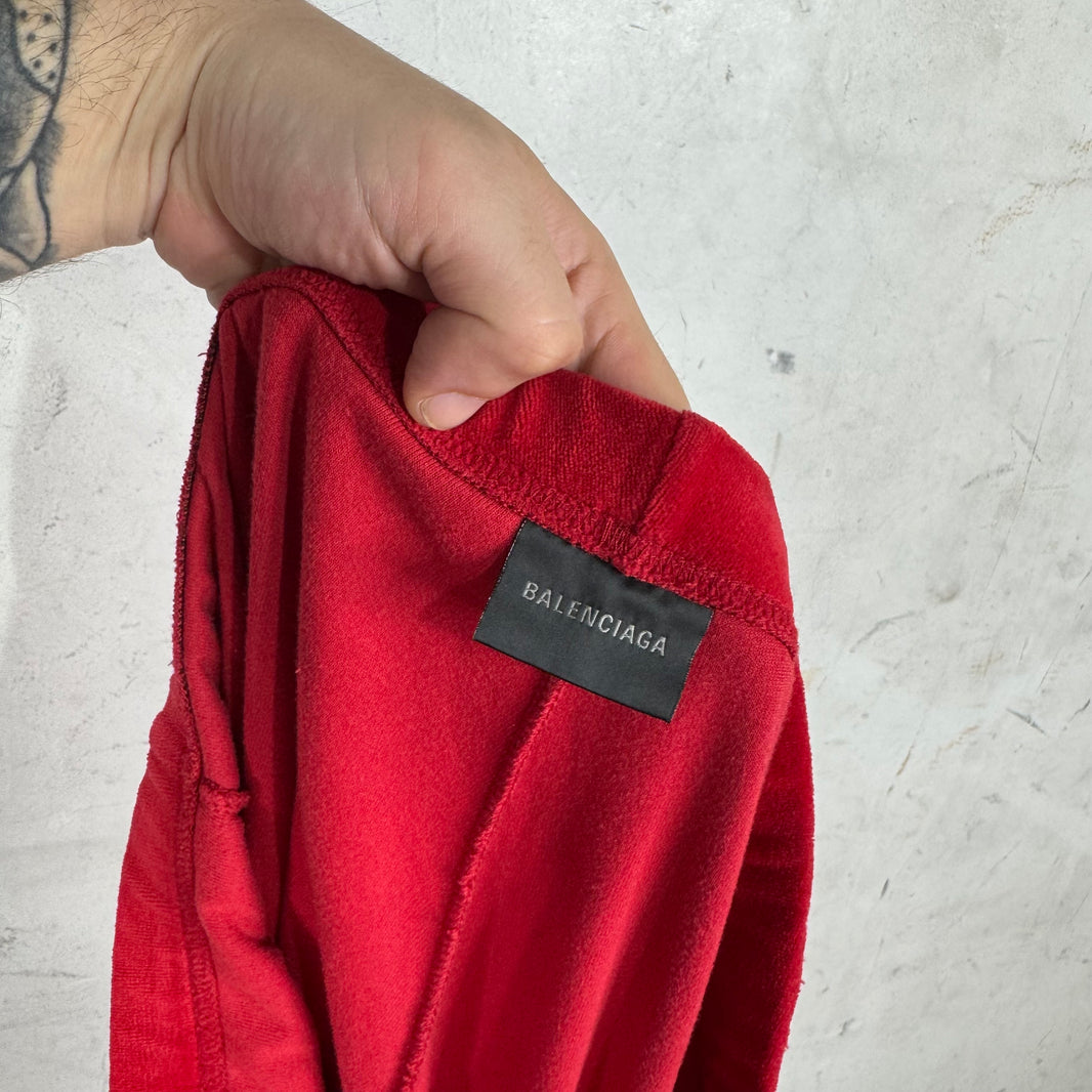 Balenciaga Velvet Distressed Sweatpants