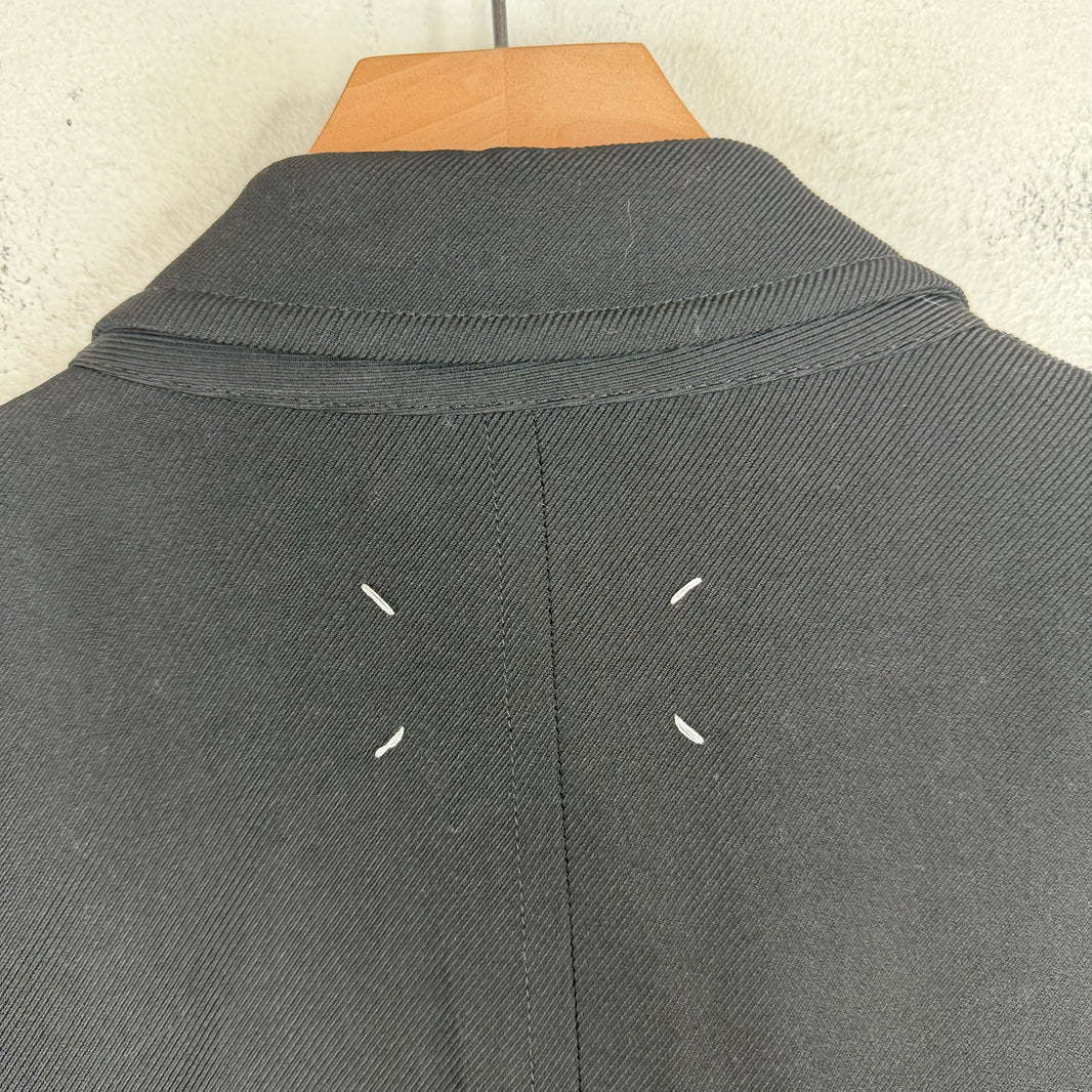 Margiela Black Strap Cuff Trench Coat