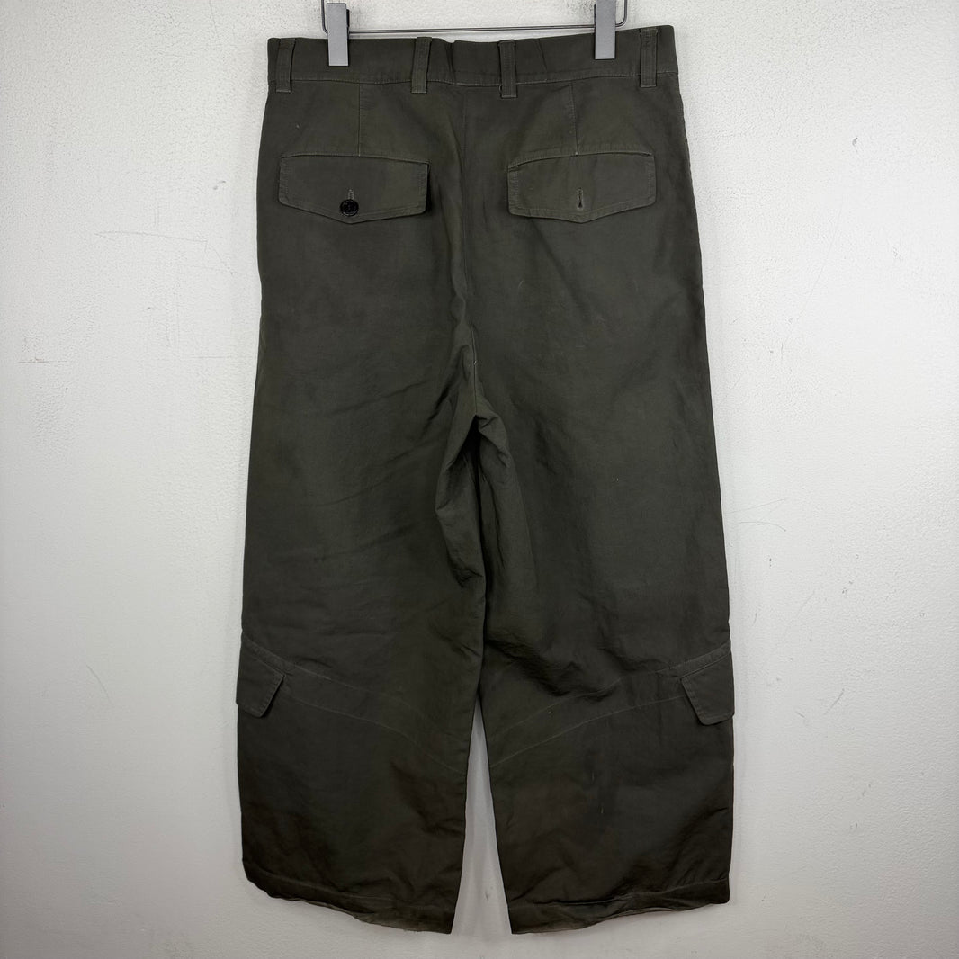 Dries Van Noten Baggy Olive Cargo Pants