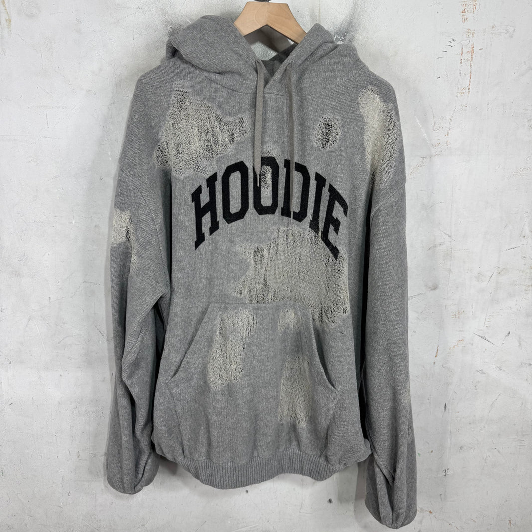 Doublet Ripped Off Knit Hoodie