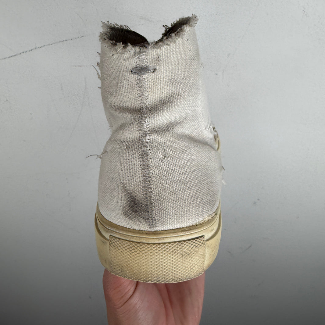 Margiela Deconstructed Canvas High Top Sneakers