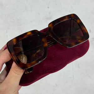 Gucci Wide Lens Tortoise Sunglasses
