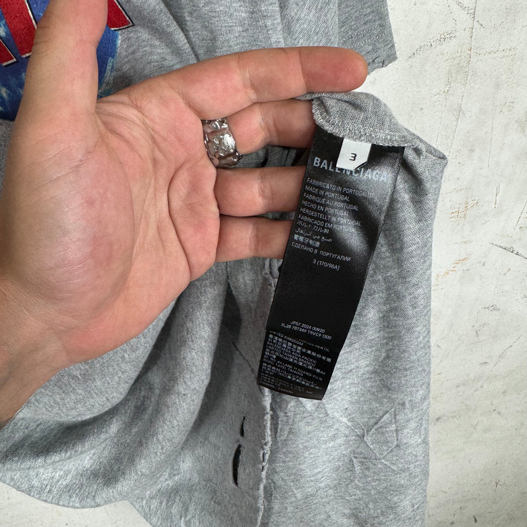 Balenciaga Planet Hollywood Distressed T-Shirt