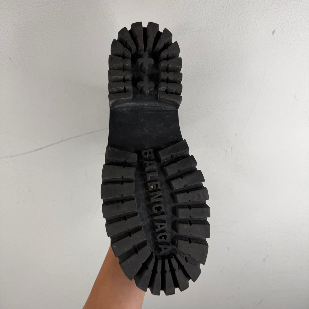 Balenciaga Black Canvas Strike Boots