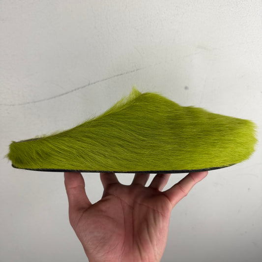 Marni Green Fur Fussbett Slides