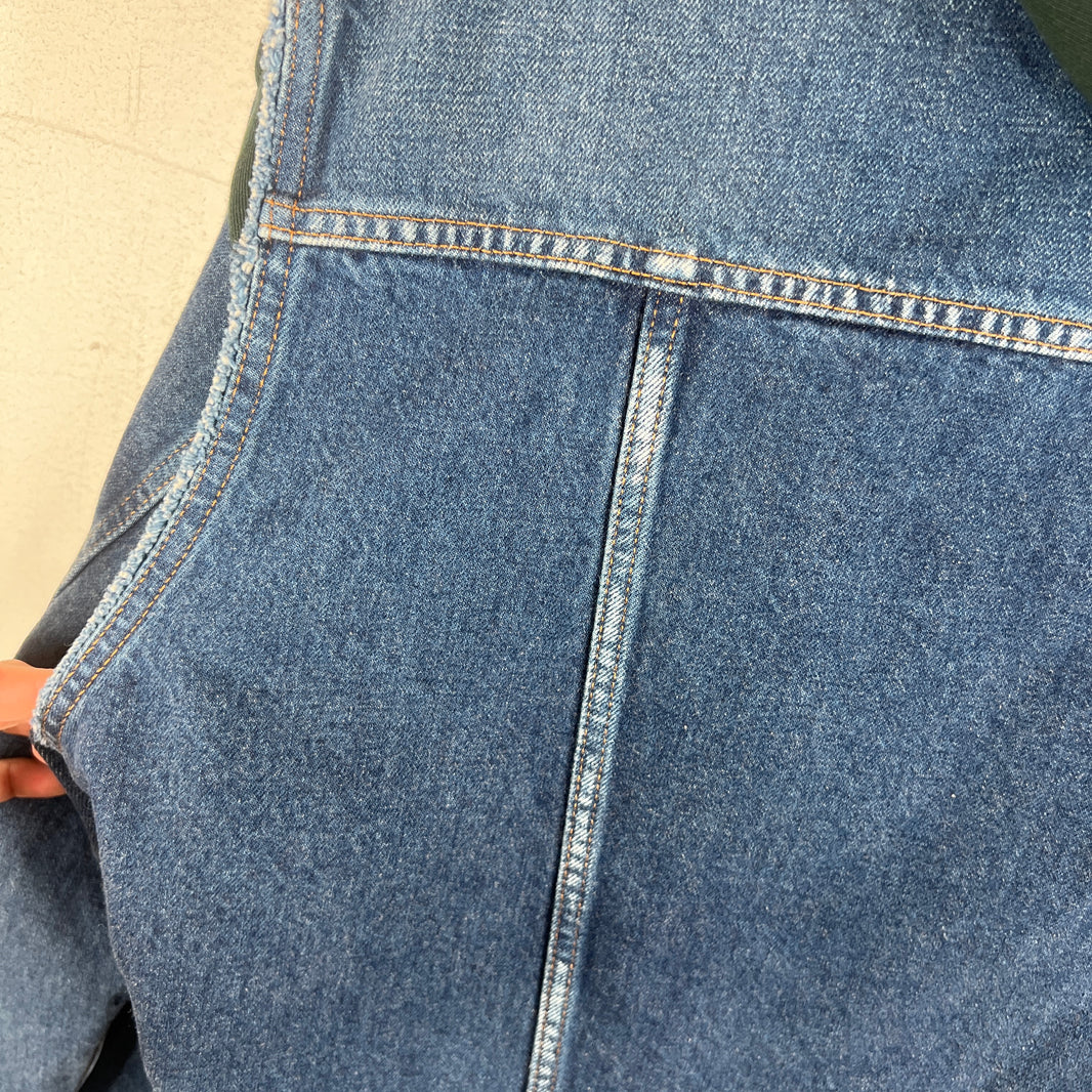 Balenciaga Blue/Green Twinset Hooded Denim Jacket