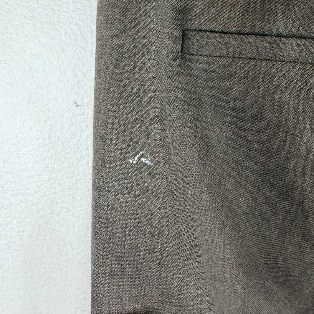 Saint Laurent Gray Pleated Trousers