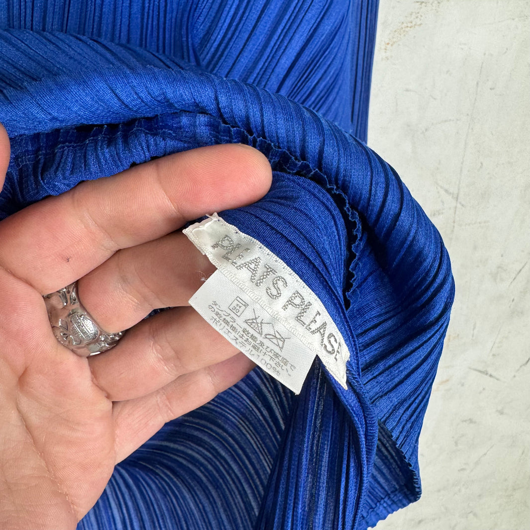 Issey Miyake Pleates Please Blue T-Shirt