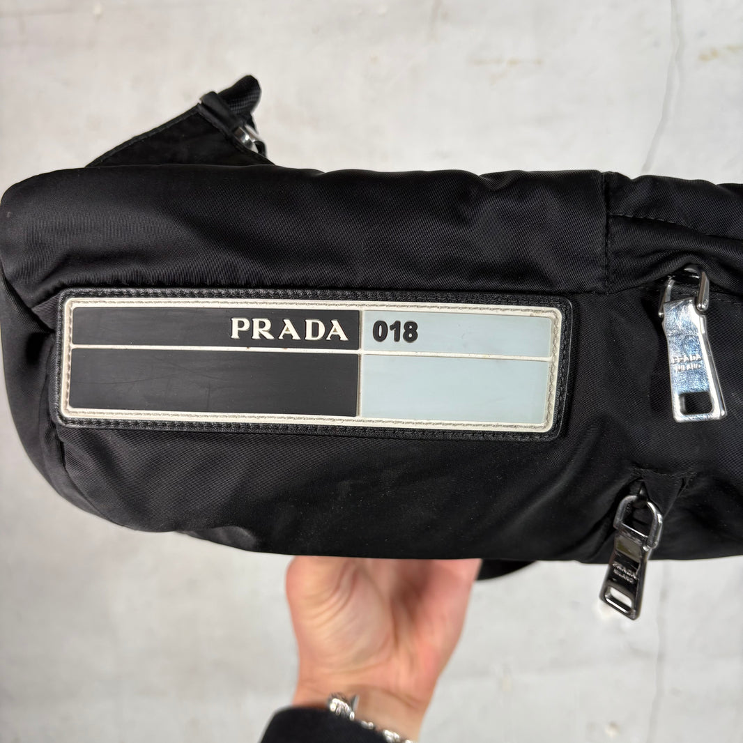 Prada Nylon Rubber Logo Sling Bag