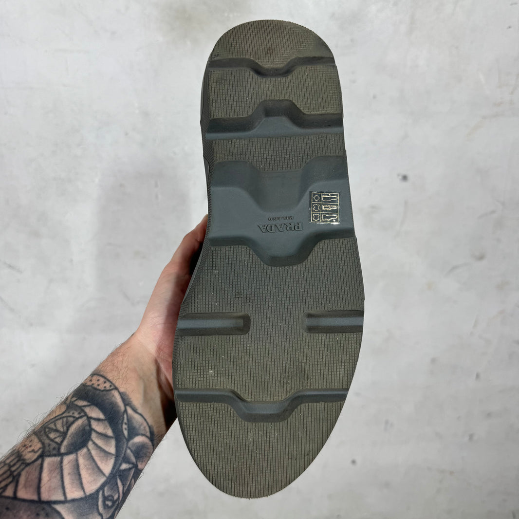 Prada Leather Sneaker Paneled Derby