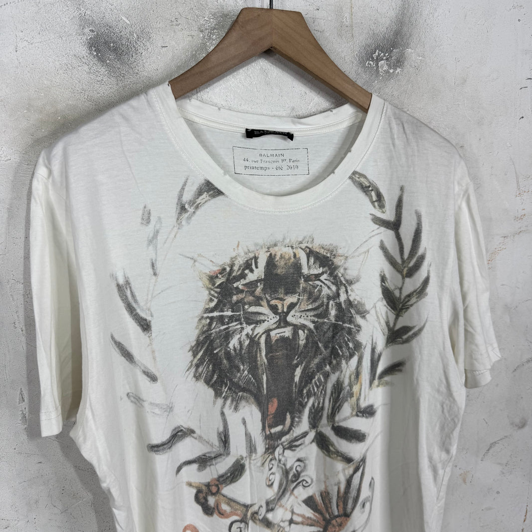 Balmain Decarnin Era Tiger T-Shirt