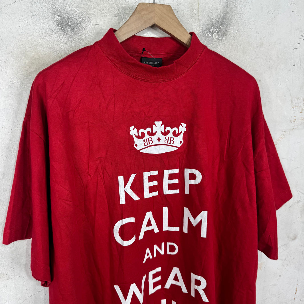 Balenciaga Keep Calm Logo T-Shirt
