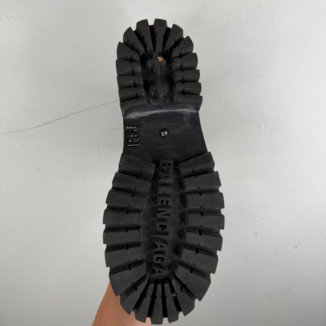 Balenciaga Black Canvas Strike Boots