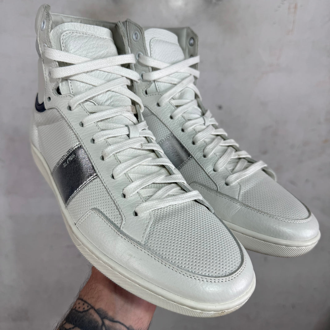 Saint Laurent White/Silver SL/10H Sneakers