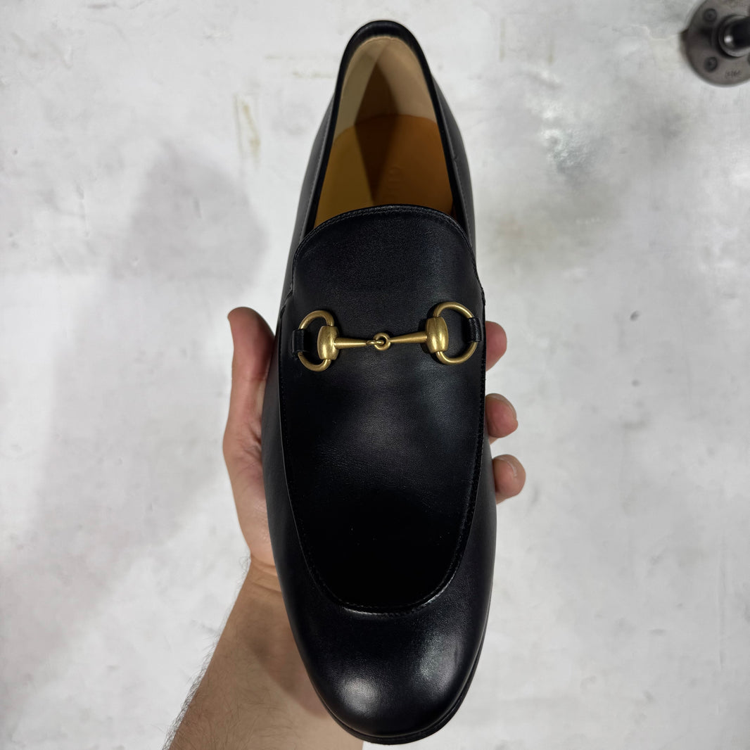 Gucci Leather HorseBit Loafers