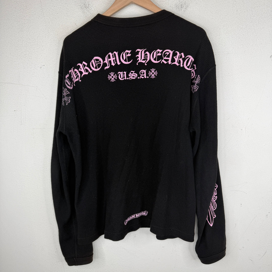 Chrome Hearts Matty Boy Pink Floral Thermal Shirt