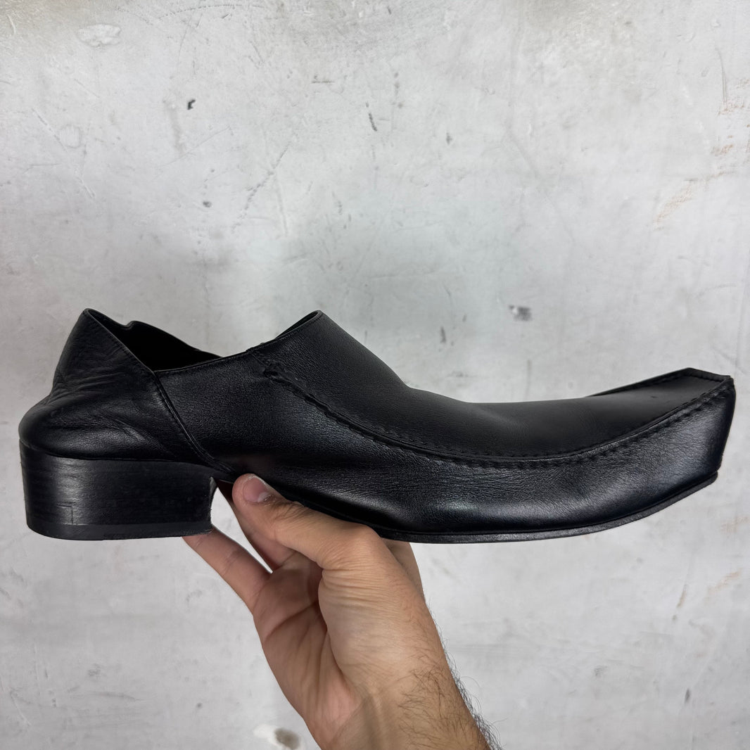 Balenciaga Black Leather Romeo Mules