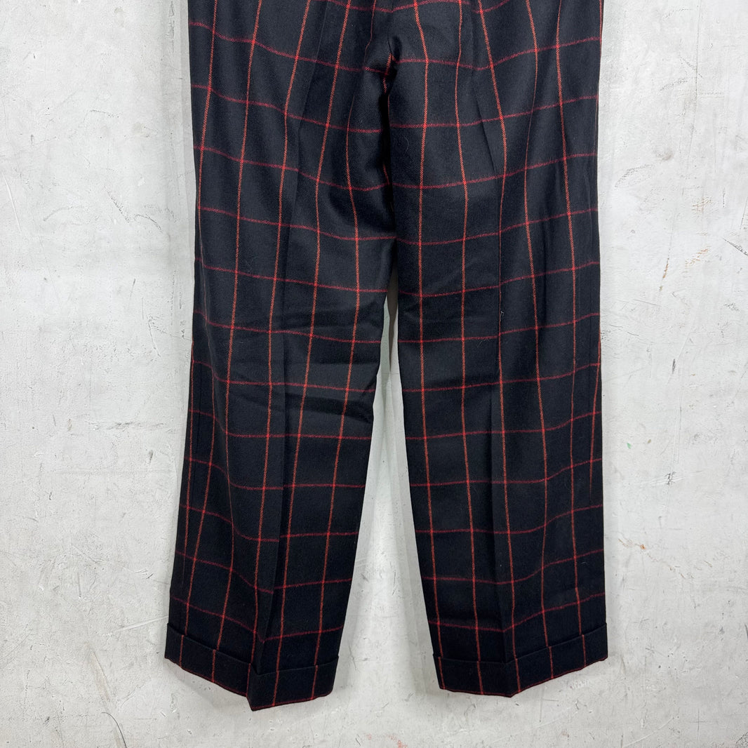 Gucci Plaid Wool Trousers