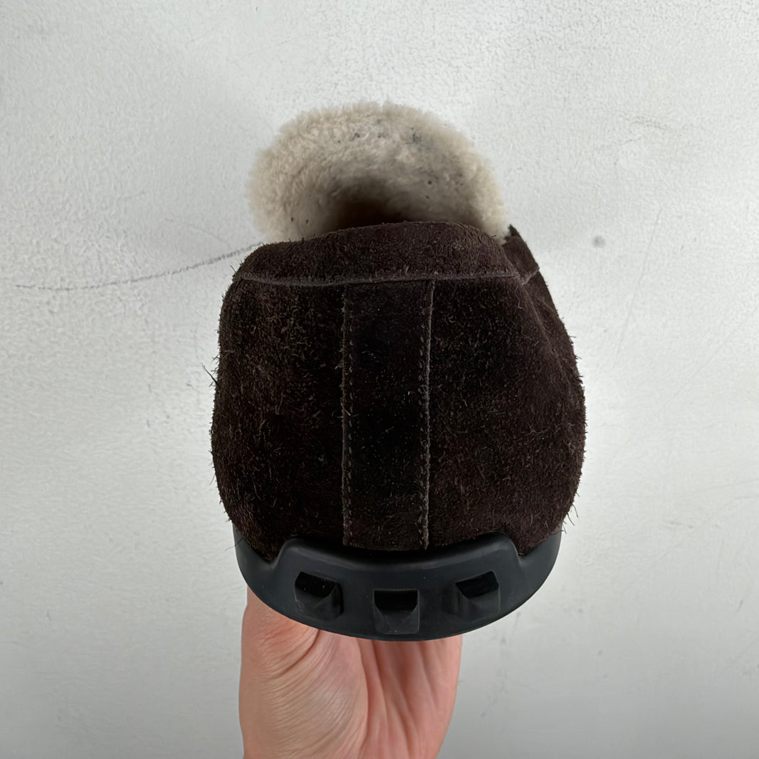 Hermes Shearling Lined Lazy Loafers