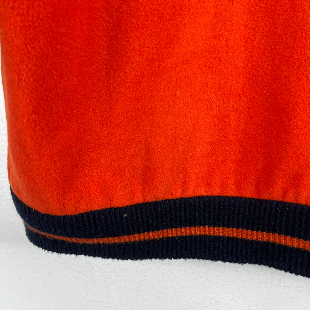 Stussy Big 4 Orange/Navy Varsity Jacket