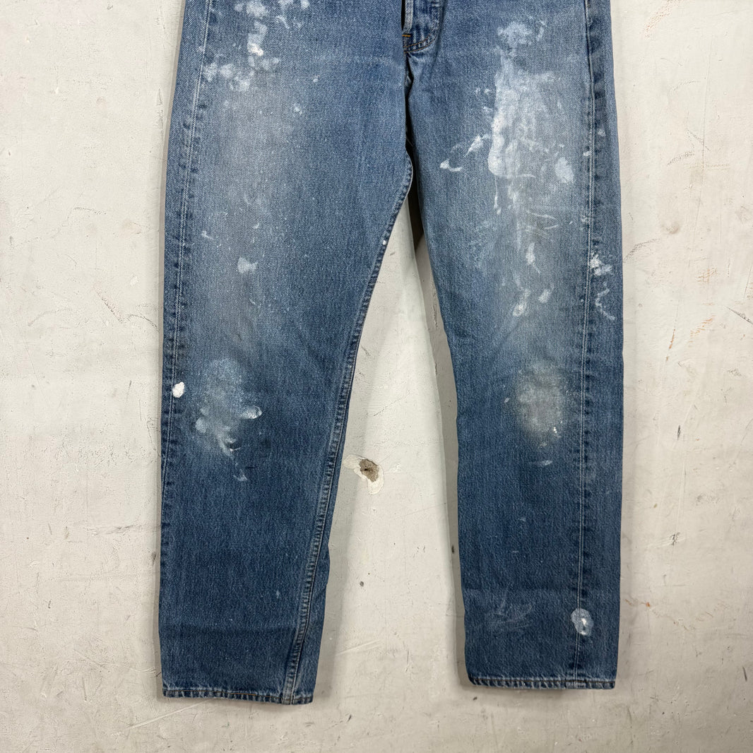 Vintage White Painted 501 Jeans
