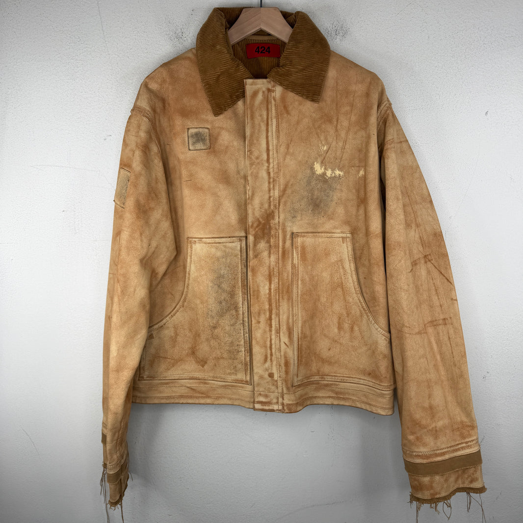 424 Leather Work Chore Jacket