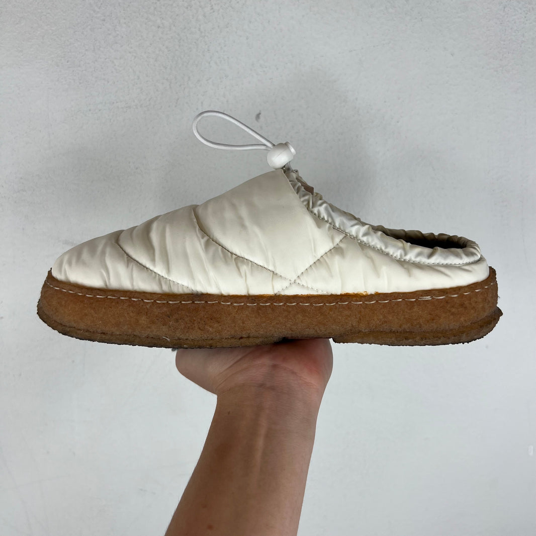 Margiela White Puffer Crepe Slip On Mules
