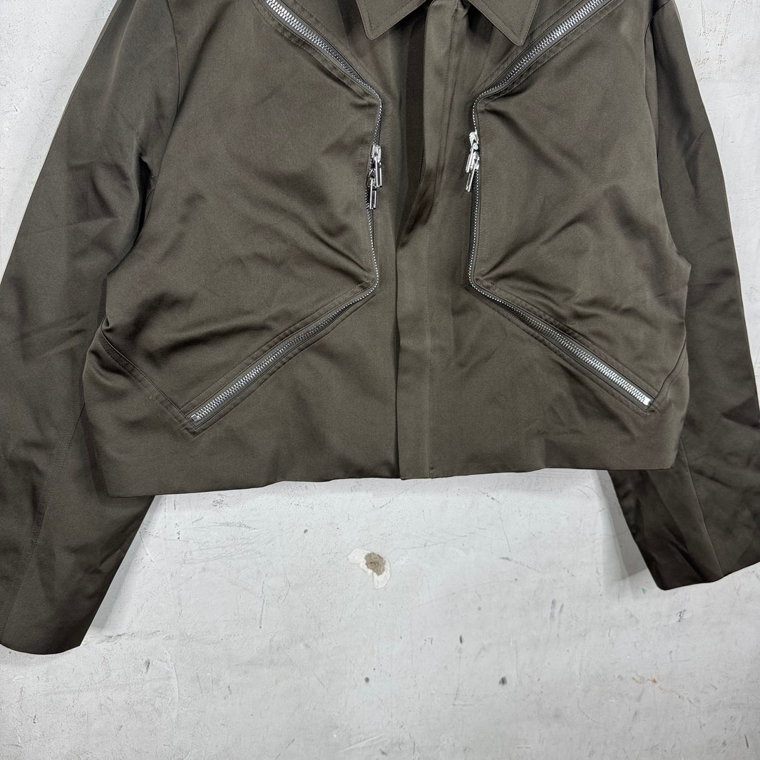 Rick Owens Satin Dark Dust Cargo Jacket